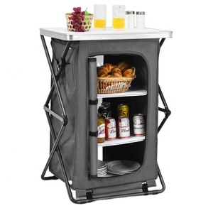 Armoire <span class=keywords><strong>de</strong></span> <span class=keywords><strong>cuisine</strong></span> pliante avec sac <span class=keywords><strong>de</strong></span> transport, organisateur <span class=keywords><strong>de</strong></span> <span class=keywords><strong>Camping</strong></span> en plein air Portable, Table <span class=keywords><strong>de</strong></span> <span class=keywords><strong>cuisine</strong></span> - Product Image 1