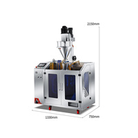 Machine d'emballage verticale automatique de haute précision pour le remplissage de poudre en sachets préformés, de 5 à 1000 g, en acier inoxydable