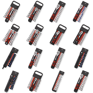 Srunv Dụng Cụ Cầm Tay 14 Chiếc Bộ Ổ Cắm Cờ Lê Bánh Cóc <span class=keywords><strong>Dr</strong></span> <span class=keywords><strong>4</strong></span>-14Mm Crv 72T Số Liệu <span class=keywords><strong>1</strong></span>/<span class=keywords><strong>4</strong></span>" - Product Image 4