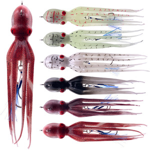 Vente en gros Leurre souple bionique pieuvre, appât <span class=keywords><strong>calamar</strong></span> avec poids intégré et effet UV, avec hameçon assist pour la pêche au groupé en mer - Product Image 1