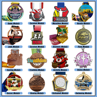 Fabricante de medallas: Medalla personalizada barata de aleación de zinc, oro, plata, bronce, diseño personalizado para gamers con cinta.