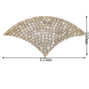 Azulejo de mosaico de mármol ligero <span class=keywords><strong>Emperador</strong></span> con forma de abanico, azulejo de suelo de mosaico de pared de baño, azulejos de escamas de pescado de mármol ligero <span class=keywords><strong>Emperador</strong></span> - Product Image 4
