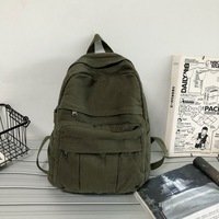 Özel Logo toptan tuval kitap çanta: kızlar ve kadınlar için Trendy Retro kolej okul sırt çantası