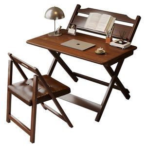 Table basse pliable en bambou, bureau sur pied, bureau d'étude, salon, chambre, appartement, hôtel, mobilier de maison de style farmhouse - Product Image 1