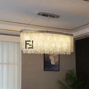 Vente chaude fabricant moderne k9 lustre de luxe en cristal rectangulaire pour le salon - Product Image 5