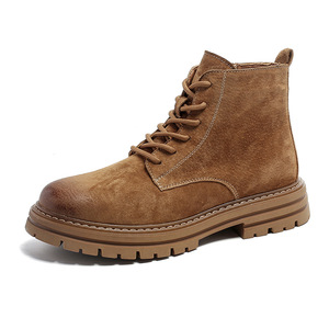 Botas Cortas Casuales de Otoño para Hombre, Estilo Vintage <span class=keywords><strong>Martin</strong></span>, Duraderas, con Suela Gruesa, Versátiles, Cómodas para Exteriores, Venta al Por Mayor OEM ODM - Product Image 1