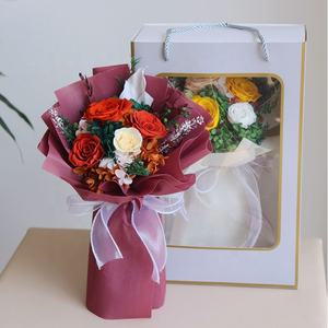 Korunmuş Çiçek Buketleri En İyi Arkadaş Doğum Günü Hediyesi Sonsuz Hediye Kutusu Kurutulmuş Bitkiler Anneler Günü Sevgililer Günü Uzun Süreli - Product Image 6