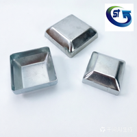 Cubierta Protectora de Acero Galvanizado para Postes Cuadrados de Cercas, para Postes de Malla Metálica y de Terraza