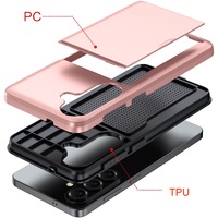 Étui de protection double couche antichoc fin pour Samsung Galaxy A18 A17 A16 A27 A37 A36 A56 A57, en TPU souple et PC rigide avec fente pour carte