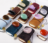 Carnets miniatures en pierres brutes de cristal naturel en gros, journaux faits à la main, adaptés au transport et à l'usage quotidien