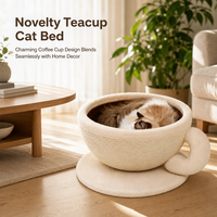 Coussin-griffoir en sisal pour chat, lit-couffin en peluche pour chats d'intérieur
