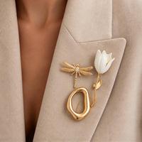 Bros Pin Logam Berongga Motif Kupu-kupu Gaya Retro Prancis untuk Wanita, Bros Pin Kerah Elegan untuk Pesta, Dekorasi Perhiasan, Hadiah