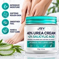Crème Quotidienne pour les Pieds à Marque Blanche 40% Urée 2% Acide Salicylique avec Céramides Acide Hyaluronique Aloe pour Peaux Sèches et Rugueuses 122 g