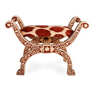 Fauteuil de loisirs modulaire fait main en os incrusté de nacre, moderne, pour salle à manger, salon, bureau à domicile, appartement, hôtel, en bois de haute qualité - Product Image 3