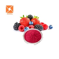 Natuurlijk fruitpoeder blend van gemengde natuurlijk gevriesdroogde rode vruchten en bessenpoeder