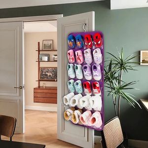 12 Pairs of Baby Shoes Boys Girl, Hanging Felt Over the Door Shoes Organizer with <b>Hanger</b> - Product Image 5