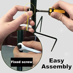 Arche de jardin robuste en acier noir enduit, facile à installer, <span class=keywords><strong>pour</strong></span> plantes grimpantes, avec deux supports <span class=keywords><strong>pour</strong></span> plantes - Product Image 4
