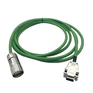 M23 12Pin สายเชื่อมต่อหญิงตรงไปยังชาย D-Sub ปลั๊กขึ้นรูปสายไฟสำหรับเซอร์โวมอเตอร์