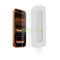 Protection d'écran en verre trempé 9H pour iPhone 17 16 15 Pro Max, avec applicateur en matériau biodégradable, installation facile, OEM usine