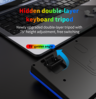Clavier de jeu à membrane G21 pour commande en gros, personnalisé, 104 touches, anti-ghosting, rétroéclairage RGB, USB Type-C, touches multimédias hot-swap