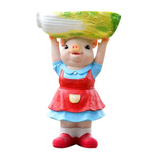 Maceta Decorativa con Diseño de Cerdito, Adorno Creativo para Jardín, Paisajismo, Resina Epoxi, Manualidad Esculpida - Product Image 5