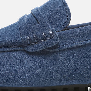 Chaussures décontractées pour hommes, mocassins classiques en daim véritable, chaussures plates à enfiler, chaussures de <span class=keywords><strong>bateau</strong></span> de grande taille - Product Image 5