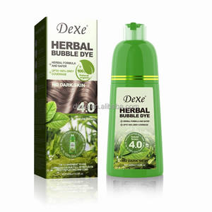 DEXE Original de Fábrica de China a Precio Bajo y Económico Champú Tinte de Burbujas a Base de Hierbas para el Cabello <span class=keywords><strong>Rubio</strong></span> Dorado Castaño Negro para Hombres y Mujeres OEM - Product Image 4