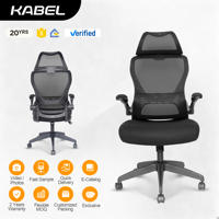 Chaise de bureau ergonomique au design moderne de luxe avec appui-tête réglable, pivotante en tissu maillé confortable pour un usage domestique