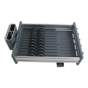 Escurridor de Platos Extensible de Aluminio con Bandeja de Drenaje, Escurridor de Platos Resistente a la Oxidación para Fregadero, Organizador de Almacenamiento Moderno para Cocina - Product Image 2