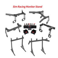 Support triple moniteur entièrement métallique, support pour 3 écrans de simulateur de course, angle de vision librement réglable