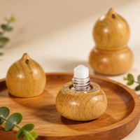 Botella de Vidrio Recargable Vacía con Rodillo, Ideal para Aromaterapia y Masajes, para el Hogar, la Oficina y Viajes