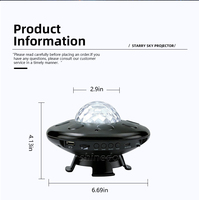 Projecteur LED UFO, lampe, haut-parleur Bluetooth, projecteur de ciel étoilé, cadeau pour enfant, veilleuse de plafond, télécommande, projecteur d'aurore et de galaxie
