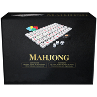 Mahjong classique de haute qualité en mélamine, imprimé par transfert thermique, avec logo personnalisé, jeu de stratégie pour enfants, familles et adultes