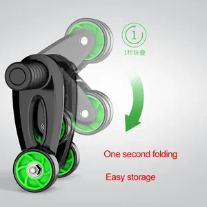 Hot bán bốn bánh xe ổn định Con lăn phòng tập thể Dục Nhà thiết bị tập thể dục bụng bánh xe với ban nhạc đàn hồi - Product Image 6