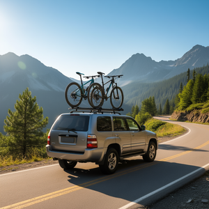 Portabicicletas plegable de techo de alta resistencia, soporte vertical de acero para coche, capacidad de carga superior a 100 kg - Product Image 2