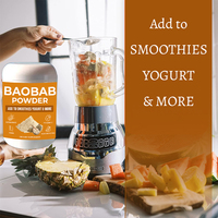 Poudre de Baobab Biologique OEM avec Électrolytes, Fer et Vitamine C pour Adultes