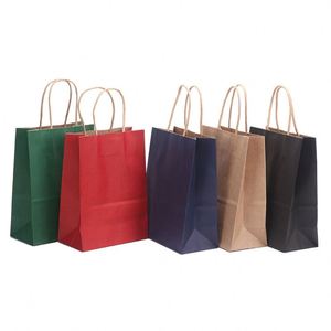 Custom Printed Recyclable Kraft <b>Paper</b> Bag for Clothing Food & Gifts Take Away Offset Printing Your Own Logo Great for Promotions - Product Image 1