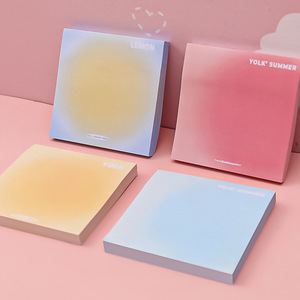 Notas Adhesivas de Color Degradado con Diseño de Yema de Huevo, Blocs de Notas para Estudiantes, Etiquetas de Recordatorio para Exámenes de Oficina, Notas Autoadhesivas Reutilizables - Product Image 1