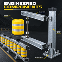 Barrières à rouleaux en PVC/EVA/PU, garde-corps de sécurité routière, barrière anti-collision rotative pour système de sécurité