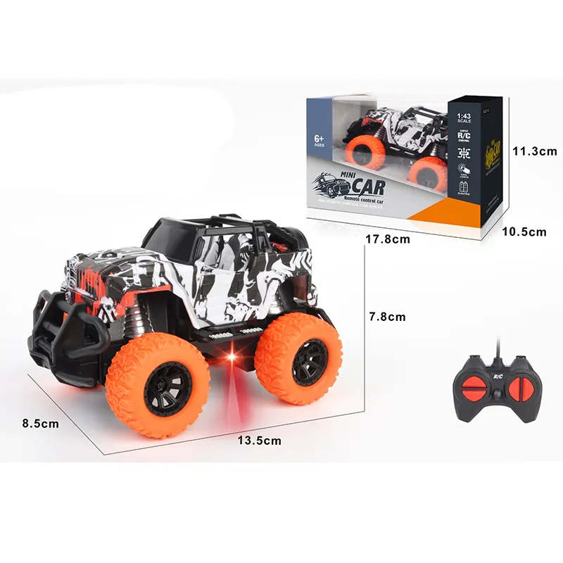 Voiture télécommandée électrique à l'échelle 1:36 Modèle de voiture Rc Graffiti unique Voiture Rc Rock Crawler pour enfants