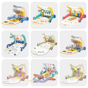 Popolare Set Gioco 2-in-1 per Neonati, Girello Educativo con Pianoforte Musicale per Neonati - Product Image 3