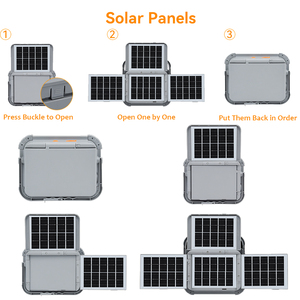 Lámparas Solares de Alta Luminosidad para Exteriores, Linterna Recargable de 400W, Lámpara Solar Portátil, Luces LED para Camping - Product Image 2