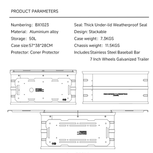 N11 Rockbrook Có Thể Điều Chỉnh Nhiệm Vụ Nặng Nề Nhôm Gấp Giỏ Hàng Wagon Xe Đẩy Màu Đen Nâu Bãi Biển Thực Phẩm Mang Cho Ngoài Trời Cắm Trại OEM - Product Image 4