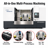 Máquina Herramienta CNC de Doble Eje DZ-4600V, Adecuada para Fresado y Taladrado Simultáneo en Ambos Extremos de Piezas de Eje y Otras