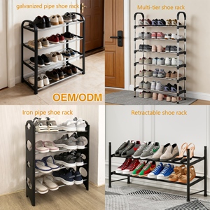 Zapatero ajustable de 6 niveles que ahorra espacio, estante metálico multifuncional para zapatos, fácil de montar, estantería de almacenamiento para la entrada - Product Image 3