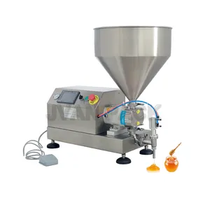 Máquina llenadora de botellas de Gel de miel cuantitativa semiautomática, máquina llenadora de bomba de Rotor de alimentos para salsa de mermelada, crema, pasta