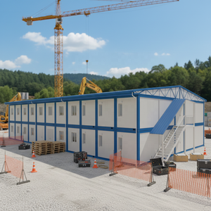 Cabine modulaire durable en panneaux sandwich contemporaine pour chantier de construction et hébergement extérieur - Product Image 1