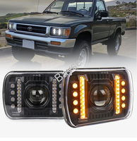 Hi/Lo Led Carré 7x6 Phares DOT Approuver 5x7 Phare Led 5x7 Phare Led Blanc et Ambre Halo Remplace pour H6054 H5054