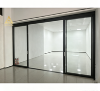 Porte coulissante panoramique en aluminium, design français, pour usage intérieur, cadre fin, étanche, pour maison et bureau