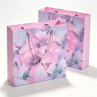 Traumhafte Pastellfarbene Blumen-Öko-Papiertüte Rosa & Lavendel Lilienblüte für Jugendliche Schönheit & Mode Individuelle Verpackung